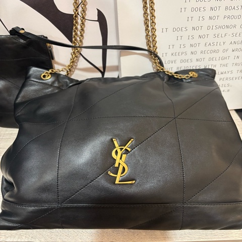 【YSL】Jamie 4.3 菱格紋小羊皮附小袋肩背包
