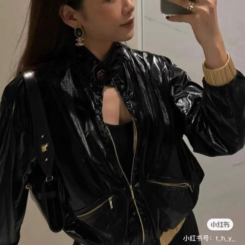 Chanel✨Y2K短款棒球外套夾克外套衝鋒衣 #34