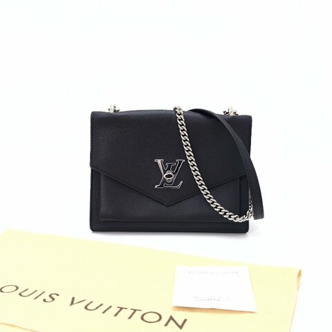 LV 黑銀MYLOCKME肩背斜背包22.5*16.5*8 98新配件塵袋 購證