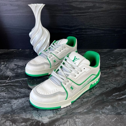 Louis Vuitton路易威登白綠拼接Trainer板鞋 40碼 95新