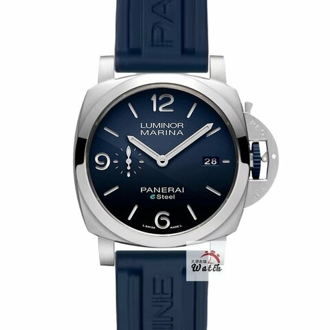 【大眾名錶】PANERAI沛納海 PAM01157 2022/07 保固至2030/08 深海漸層藍面盤 三明治面盤 藍色龍頭 原廠帶扣 B1330