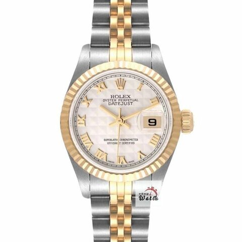 【大眾名錶】ROLEX勞力士 79173 Datejust 蠔式女錶 白色菱格紋面盤 羅馬時標 全配件 大眾名錶G289
