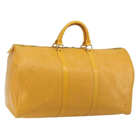 路易威登 Epi Keepall 50 波士頓包 黃色 LV 正品 ep14549A