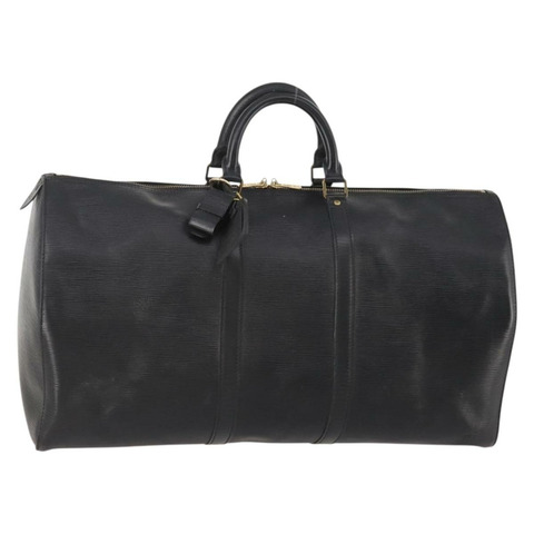 路易威登 Epi Keepall 55 波士頓包 Noir 黑色 M42952 LV Auth 180315A