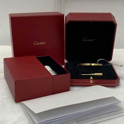 Full Set Cartier Love系列6鑽手鐲窄版 17碼