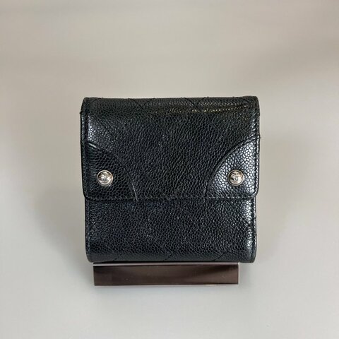 CHANEL VINTAGE菱格紋雙面三折短夾 保卡款/11開
