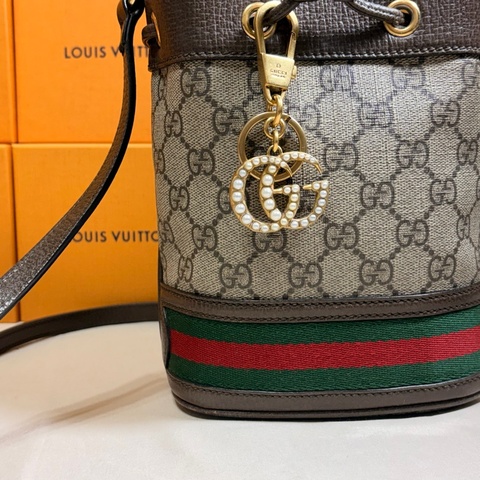 🔥超級好看 Gucci 古馳 雙G Marmont 珍珠鑰匙圈 吊飾