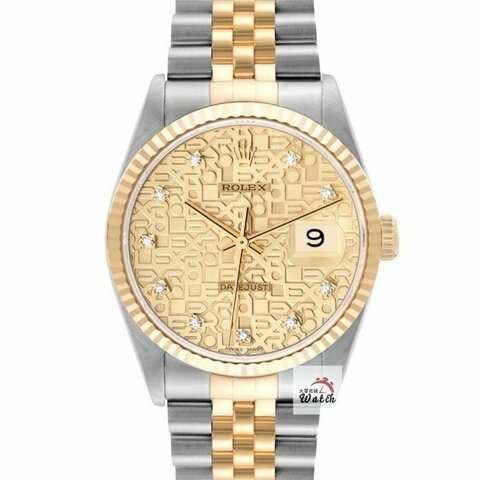 【大眾名錶】ROLEX勞力士 16233 Datejust 蠔式日誌 金十鑽紀念面盤 全配件台灣AD 大眾名錶B1132
