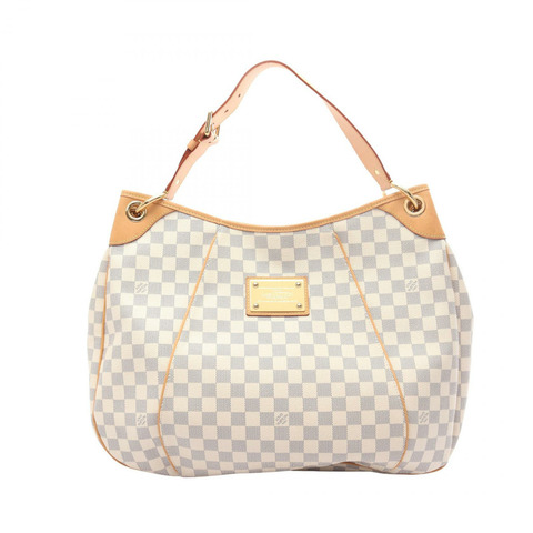 路易威登 Galilea GM 單肩包 N55216 Damier Azur 皮革 白色 二手 LV