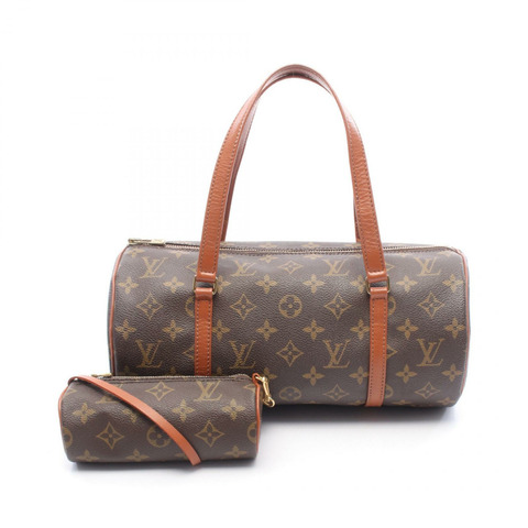 路易威登 Papillon 單肩手提包 M51365 Monogram 皮革棕色二手 LV