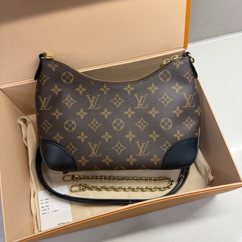 LV/路易威登Boulogne 老花黑牛角 無植鞣革更加耐造