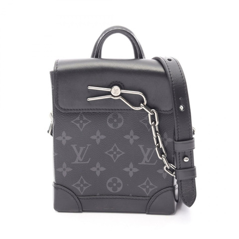 路易威登 Nano Steamer 斜背單肩包 M82774 Monogram Eclipse Noir