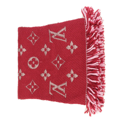 LOUIS VUITTON Silk/Wool Logomania Shine Scarf圍巾