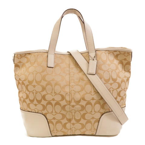 COACH 帆布Tote Bag手挽肩背兩用袋