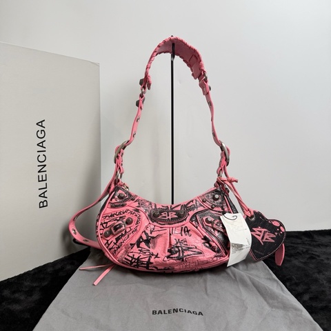 巴黎世家/Balenciaga LE CAGOLE GRAFFITI 羊皮革