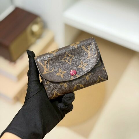 🏷LV 路易威登．Rosalie 豆豆卡夾零錢包 酒紅色 M41939
