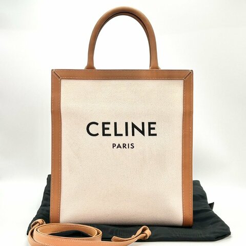 CELINE/賽琳帆布拼皮手提单肩琴譜包