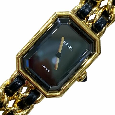 CHANEL 香奈兒 H0001 Premiere M 方糖 首映錶 SIZE:M 合金 石英錶 黑金