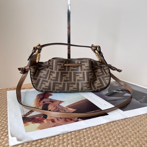 FENDI 芬迪 Pomodorino老花抽繩迷你燒麥包