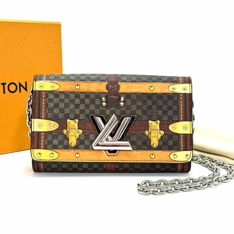 LV/路易威登CityFrame伊勢丹楓葉限定款單肩斜挎woc鏈條包