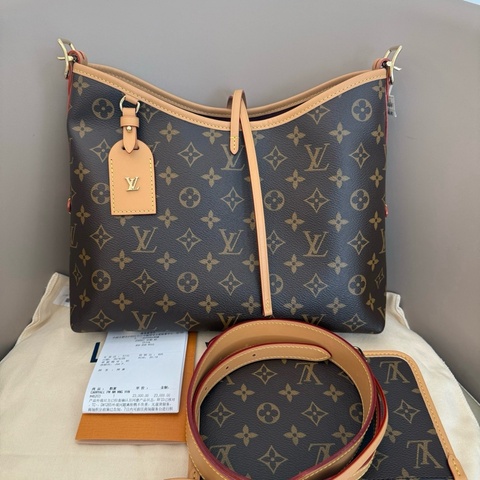 ❤️LV/路易威登 經典老花Carryall小號單肩包斜挎包 附件：塵袋、肩帶