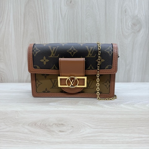 Lv 原花雙色Dauphine 鏈條包