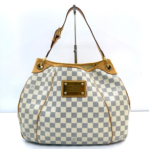 LOUIS VUITTON 路易威登 白棋盤格AZUR GALLIERA GM 肩背包 N55216