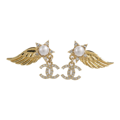 CHANEL 金屬Wing Earrings耳環