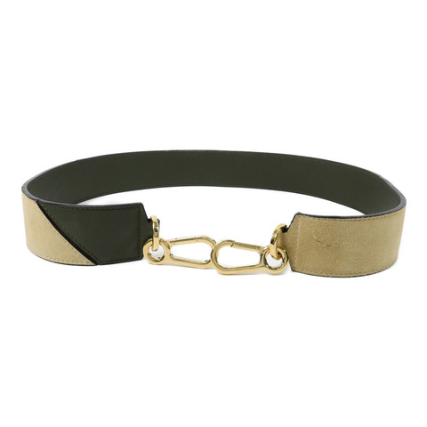 LOEWE 牛皮皮革Shoulder Strap銀扣肩帶