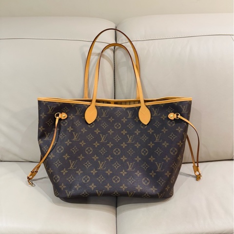 LV 路易威登 經典Neverfull MM/老花托特包/98新美品