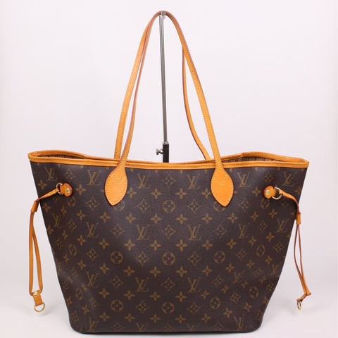 LV棕色老花neverfull tote包