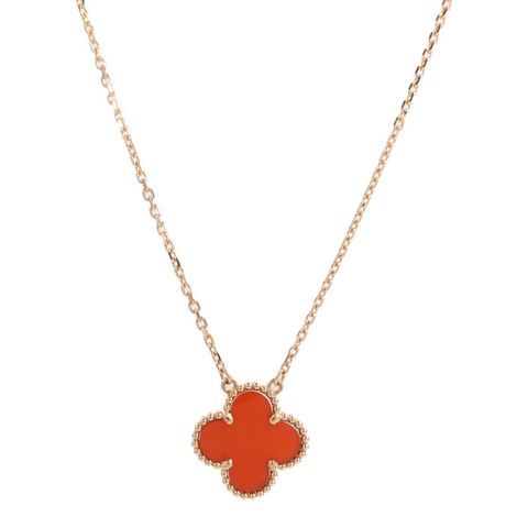 Van Cleef & Arpels 18K玫瑰金Vintage Alhambra項鍊