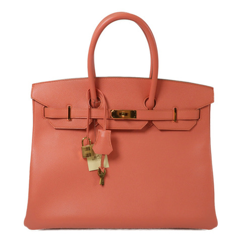 HERMES Epsom皮革Birkin 35手挽袋Flamingo