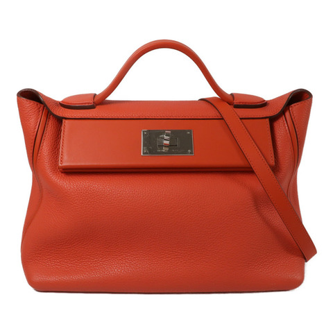 HERMES Clemence皮革24/24 29cm手挽肩背兩用袋Capucine