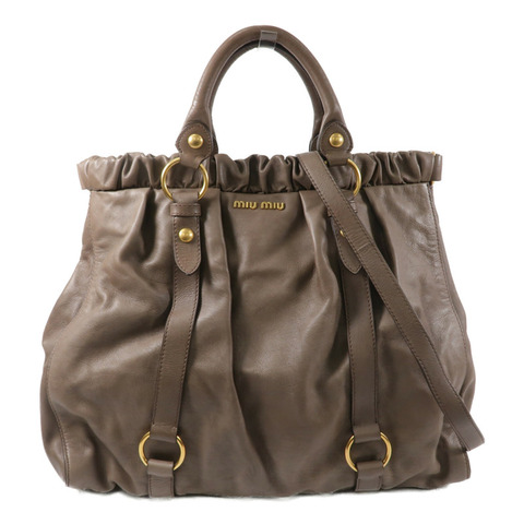 Miu Miu 牛皮皮革2 Way Shoulder手挽肩背兩用袋