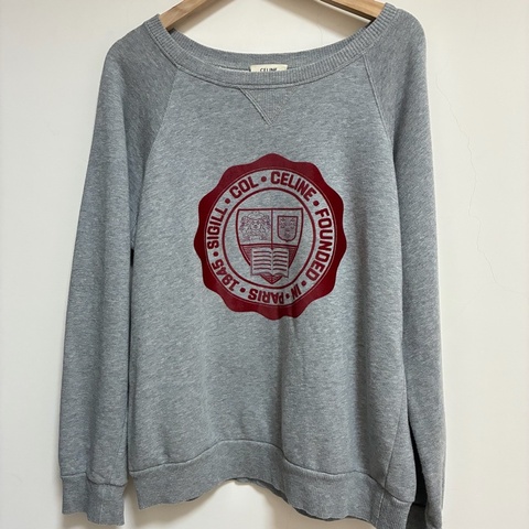 Celine灰色長袖大學T
