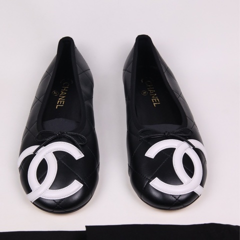 Chanel 26M coco beach系列黑色康鹏芭蕾舞鞋