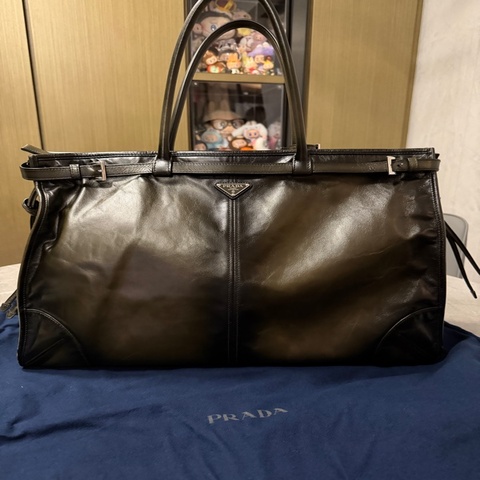 Prada Bonnie XL Men Tote Antique Leather