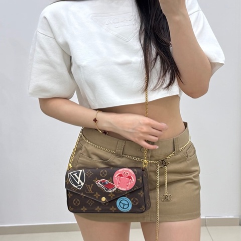 #LV限量必敗❤️#專櫃五萬多#徽章三合一 #特別款🌟 #現貨不用等⚡️ #率性時髦不撞包