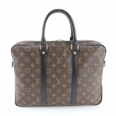路易威登 Monogram Macassar Porte Documents Voyage PDV M52005 男士手提包
