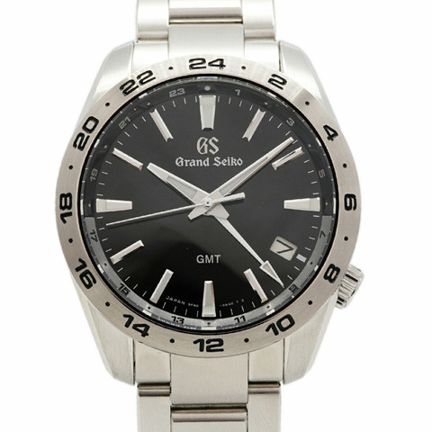 精工 Grand GMT SBGN027 9F86-0AK0 黑色錶盤男士腕錶