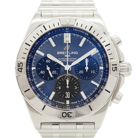 百年靈 Chronomat 日本版 AB0134 AB0134101B3A1 黑色錶盤男錶
