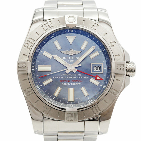 百年靈復仇者二代GMT A32390 藍色錶盤男士腕錶