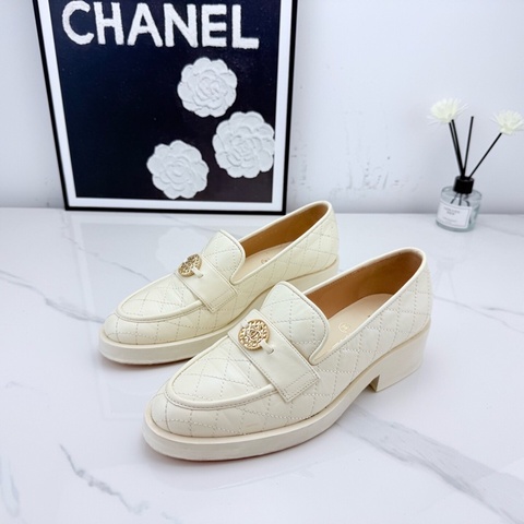 chanel香奈兒 雙C菱格紋樂福鞋 35碼 已貼底