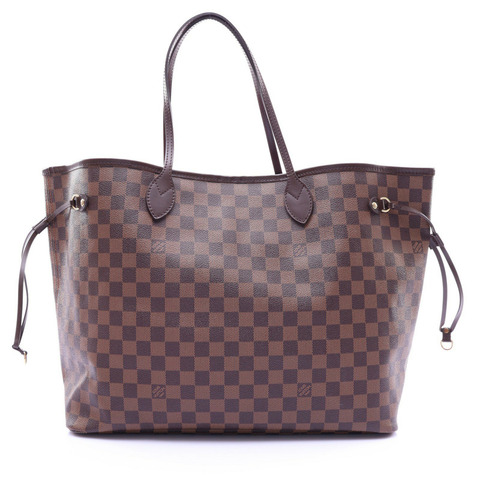 棕色 棋盤格 帆布 Neverfull GM 肩背包【LOUIS VUITTON LV 路易威登】 N51106