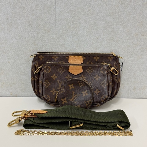 Louis Vuitton 路易威登 老花五合一 芯片 綠肩帶