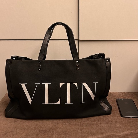 VALENTINO VLTN Medium Canvas Tote Bag
