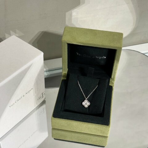 Van Cleef & Arpels 18K白金鑽石項鍊- Sweet Alhambra