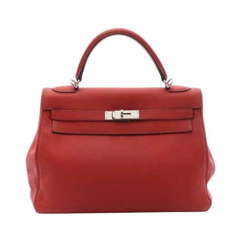 愛馬仕 Kelly 32 單肩手提包 028747CK Togo 皮革 Rouge casaque 二手 T SHW