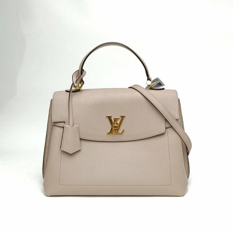 LOUIS VUITTON Lockme手提包淺咖色牛皮肩背包